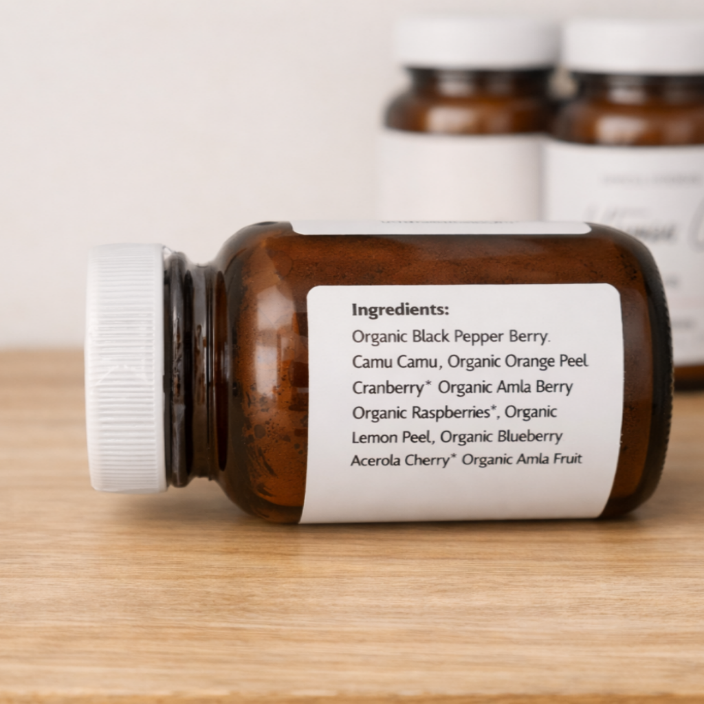 Whole food vitamin C powder 2oz by Pink Desert Wellness Co.