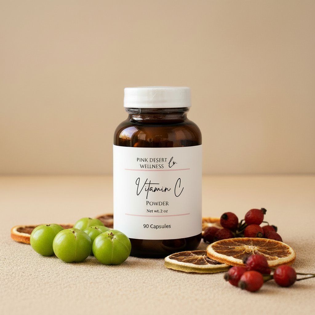 Whole food vitamin C powder 2oz by Pink Desert Wellness Co.